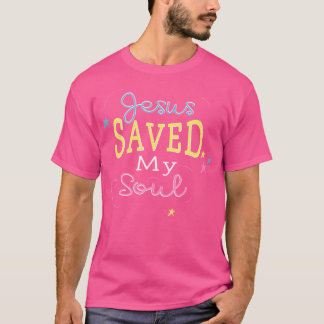Camiseta Christian Tee Jesus Salvou Minha Citação De Texto