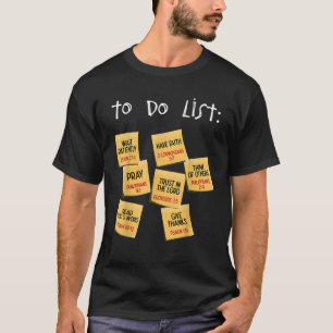 Camiseta Christian To Do Lista Planejador Cristão