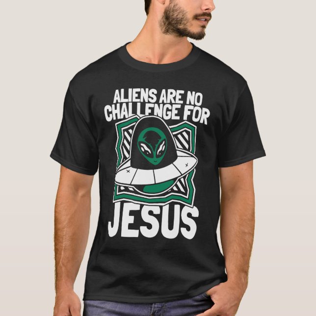 Camiseta Christian Ufo Catholic Religion  Christianity Alie (Frente)