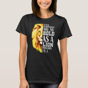 Camiseta Christian Verse Religião Lion Judah Gráfico Na Ba