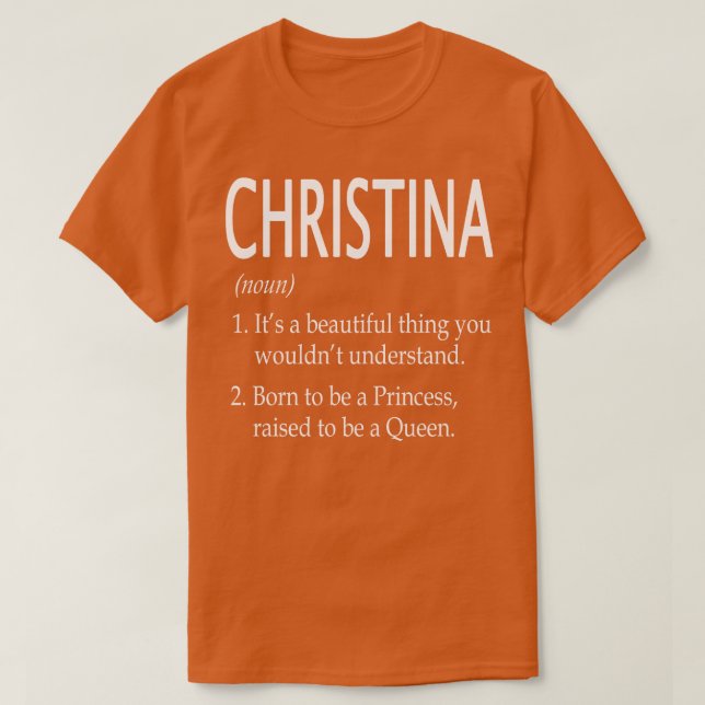 Camiseta Christina Name Gift 67 (Frente do Design)