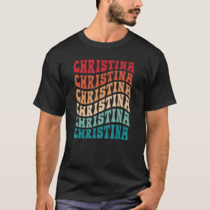 Camiseta Christina Tie Dye Groovy Hippie 60 e 70 Nome Chris
