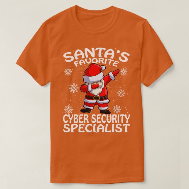 Camiseta Christma do especialista em cibersegurança favorit (Frente do Design)