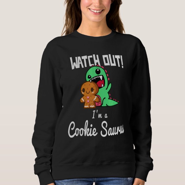 Camiseta Christmas 2022 Watch Out Cookie Saurus TRex (Frente)
