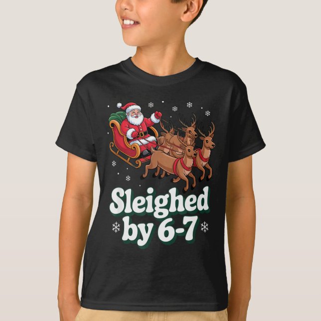 Camiseta Christmas 67 Funny Xmas Six Seven Ugly Sweater 6-7 (Frente)