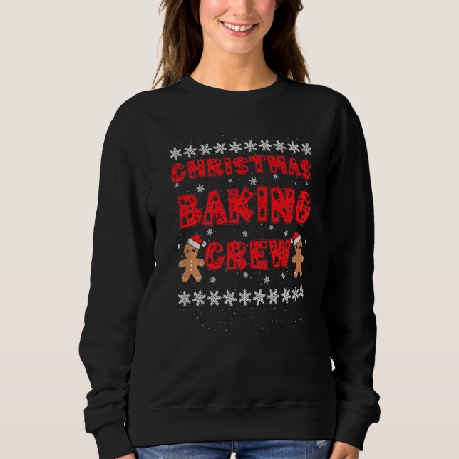Camiseta Christmas Baking Crew Gingerbread Men with Xmas Ha (Frente)