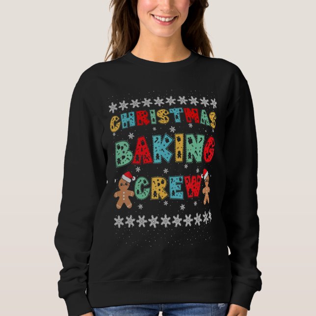 Camiseta Christmas Baking Crew Gingerbread Men with Xmas Ha (Frente)