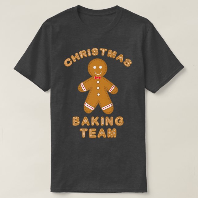 Camiseta Christmas Baking Team Cookie Ginger Bread  (Frente do Design)