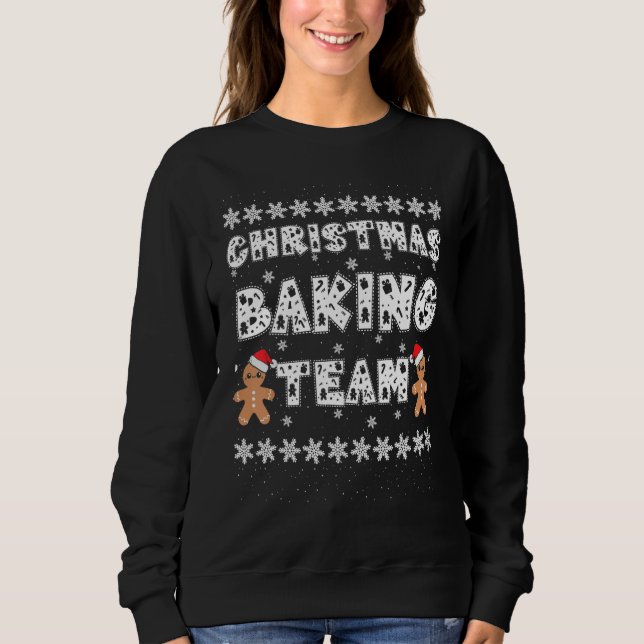 Camiseta Christmas Baking Team Gingerbread Men With Xmas Ha (Frente)