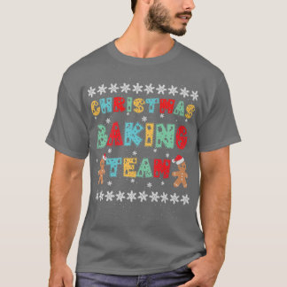 Camiseta Christmas Baking Team Gingerbread Men with Xmas Ha