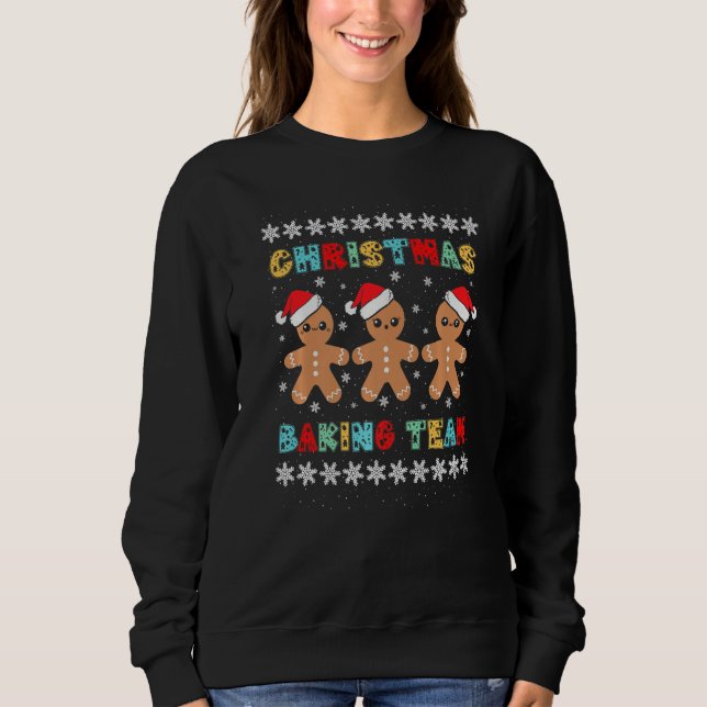 Camiseta Christmas Baking Team Gingerbread Men With Xmas Ha (Frente)