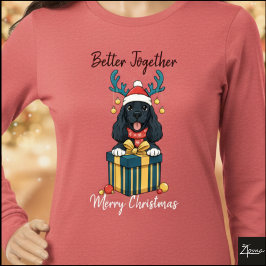 Camiseta Christmas Black Cocker Spaniel Gift Graphic