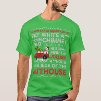 Camiseta Christmas Camper When Santa Squeezes His Fat White