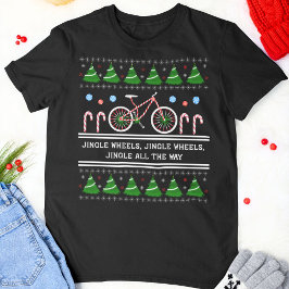 Camiseta Christmas Candy Cane Cycling