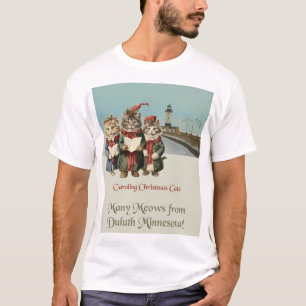 Camiseta Christmas Caroling Cats Duluth Minnesota