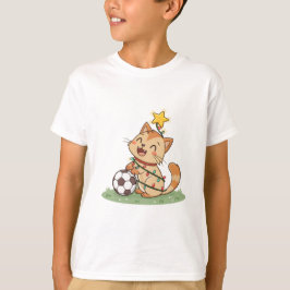 Camiseta Christmas Cat with Soccer Ball