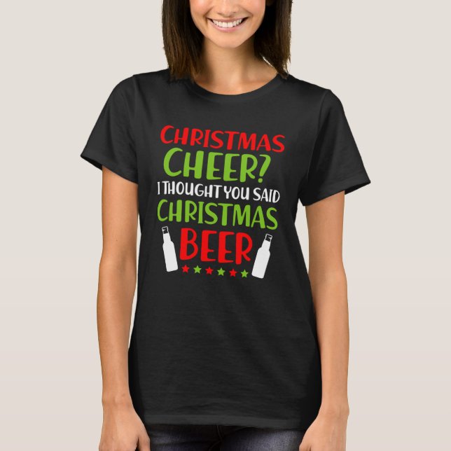 Camiseta Christmas Cheer Christmas Beer  Christmas Apparel (Frente)