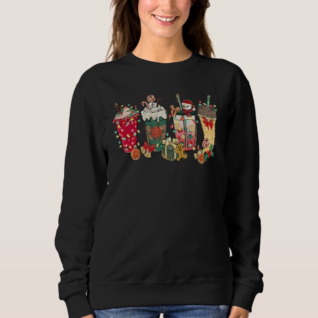Camiseta Christmas Coffee Latte Spice Matching Family Pjs P (Frente)