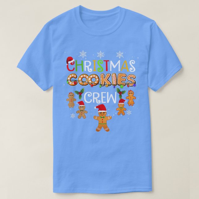 Camiseta Christmas Cookie Baking Crew Funny Pajamas Family  (Frente do Design)