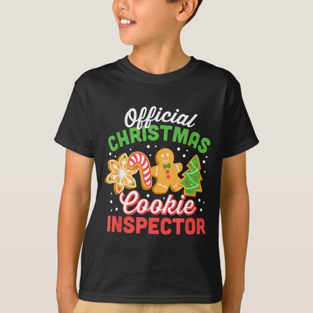 Camiseta Christmas Cookie Inspector Dad  (Frente)