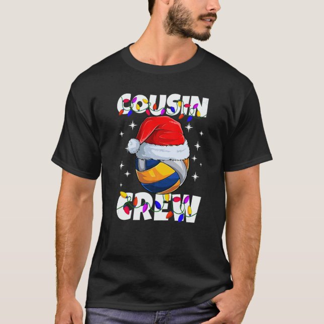 Camiseta Christmas Cousin Crew Volley Ball Pajamas Family X (Frente)