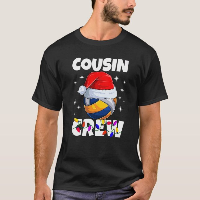 Camiseta Christmas Cousin Crew Volley Ball Pajamas Family X (Frente)
