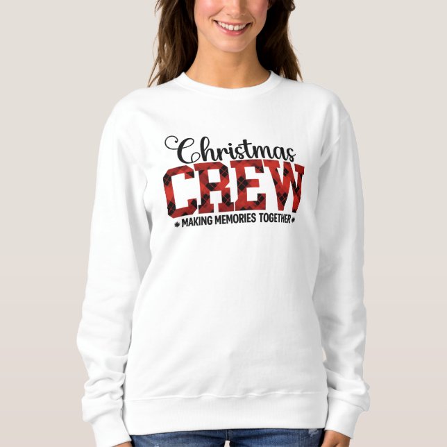 Camiseta Christmas CREW – Buffalo Plaid Matching Family (Frente)