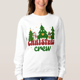 Camiseta Christmas Crew Happy Winter Scene Playful Snowman