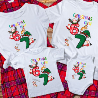 Camiseta Christmas Customizable Family Crew Fun