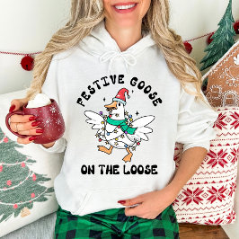Camiseta Christmas Cute Festive Goose on the Loose