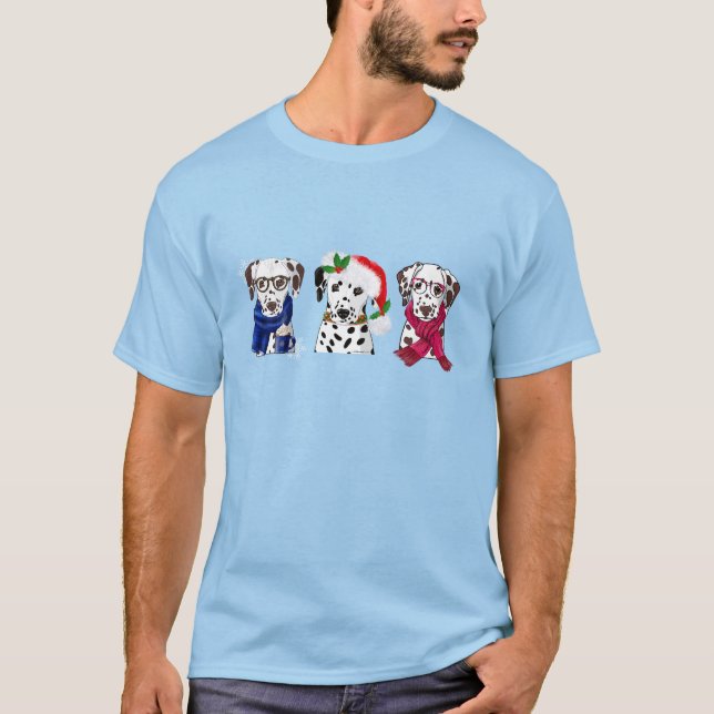 Camiseta Christmas Dalmatians (Frente)