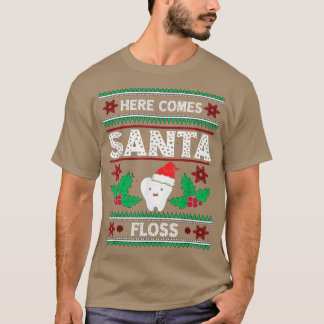 Camiseta Christmas Dentist Santa Floss Dental Xmas Season