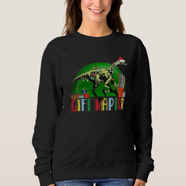 Camiseta Christmas Dinosaur  Raptor (Frente)