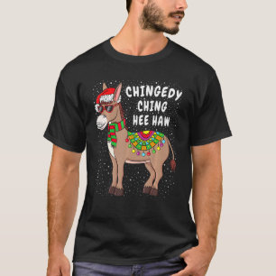 Camiseta Christmas Donkey Sweater Engraçado American Xm