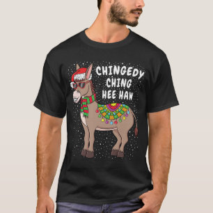 Camiseta Christmas Donkey Sweater Engraçado American Xm