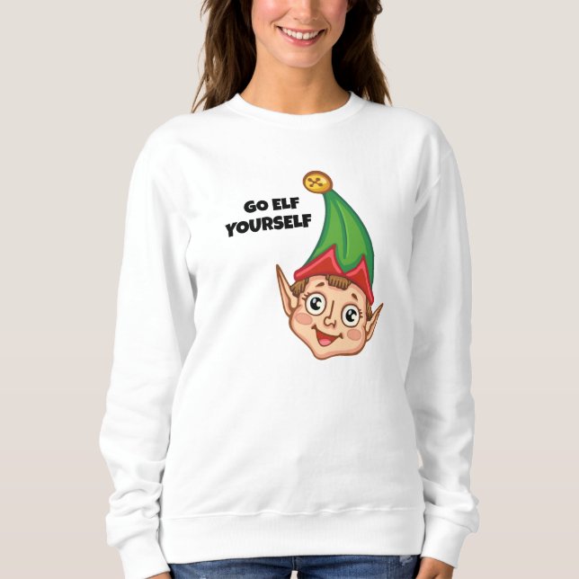 Camiseta  Christmas Elf, Go Elf Yourself  (Frente)