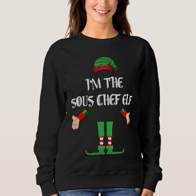 Camiseta Christmas Elf  I'm The Sous Chef Elf Xmas (Frente)