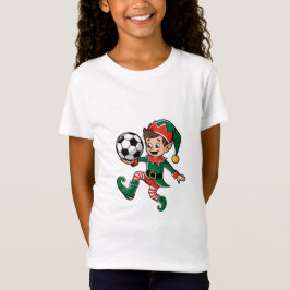 Camiseta Christmas Elf Playing Soccer
