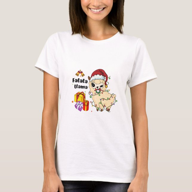 Camiseta Christmas Falala Llama (Frente)