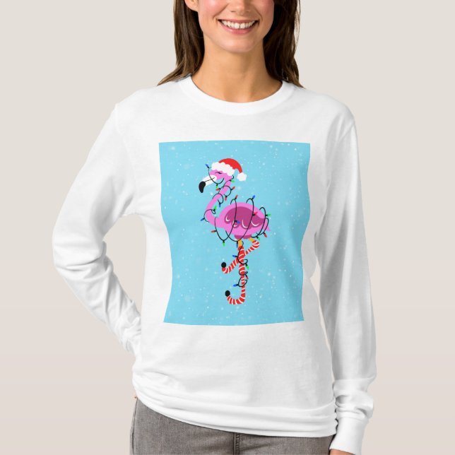 Camiseta Christmas Flamingo (Frente)