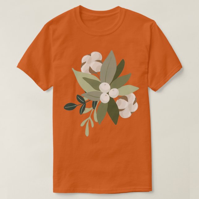 Camiseta Christmas flowers  (Frente do Design)