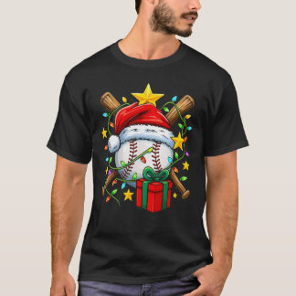 Camiseta Christmas For Boys Kids Christmas Baseball Player 