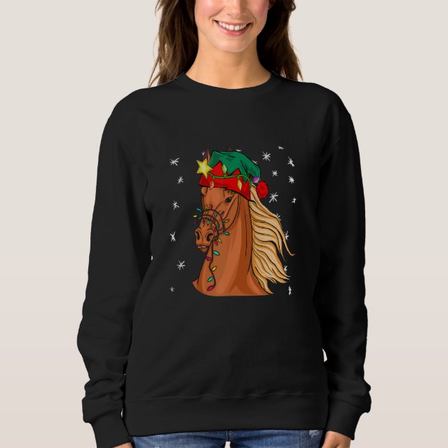 Camiseta Christmas for men women kids ELF Horse (Frente)