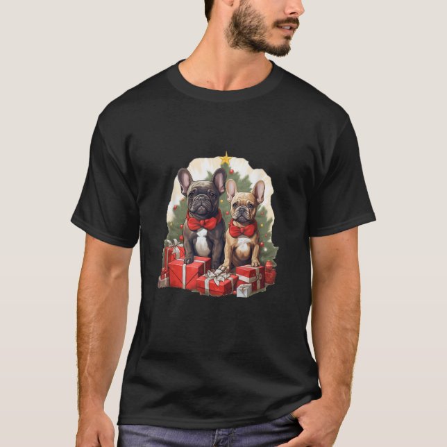 Camiseta Christmas French Bulldog French Bulldog Christmas  (Frente)