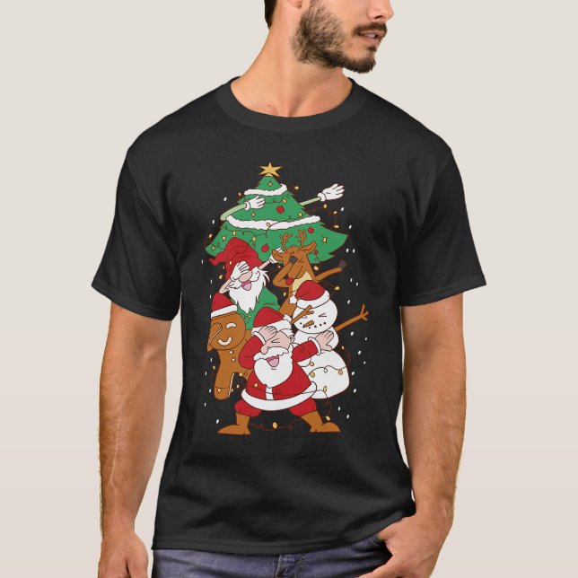 Camiseta Christmas Fun Santa Deer Elf Ginger (Frente)