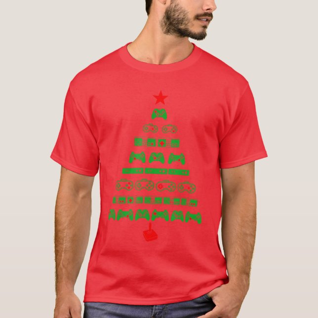 Camiseta Christmas Gamer for Men Video Games girl (Frente)