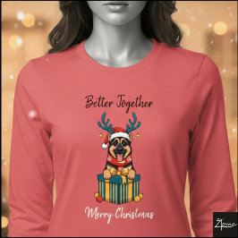 Camiseta Christmas German Shepherd Reindeer Gift Graphic