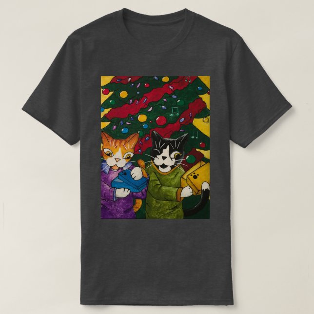 Camiseta Christmas Gift Cats  (Frente do Design)