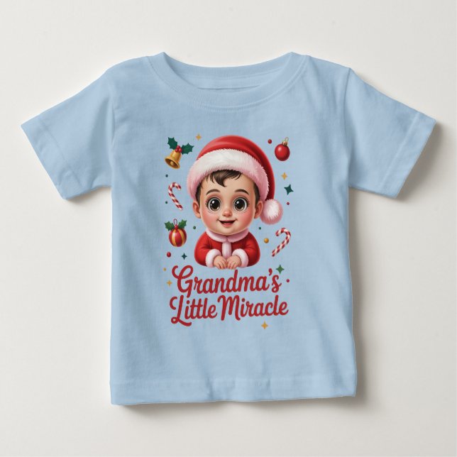 Camiseta Christmas Gifts for Grandkids – Grandma’s Miracle (Frente)