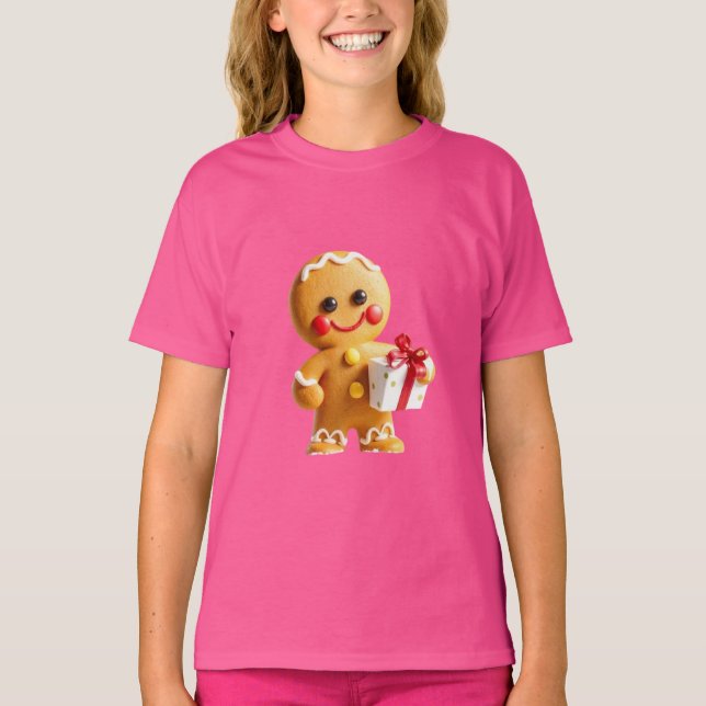 Camiseta Christmas gingerbread man (Frente)